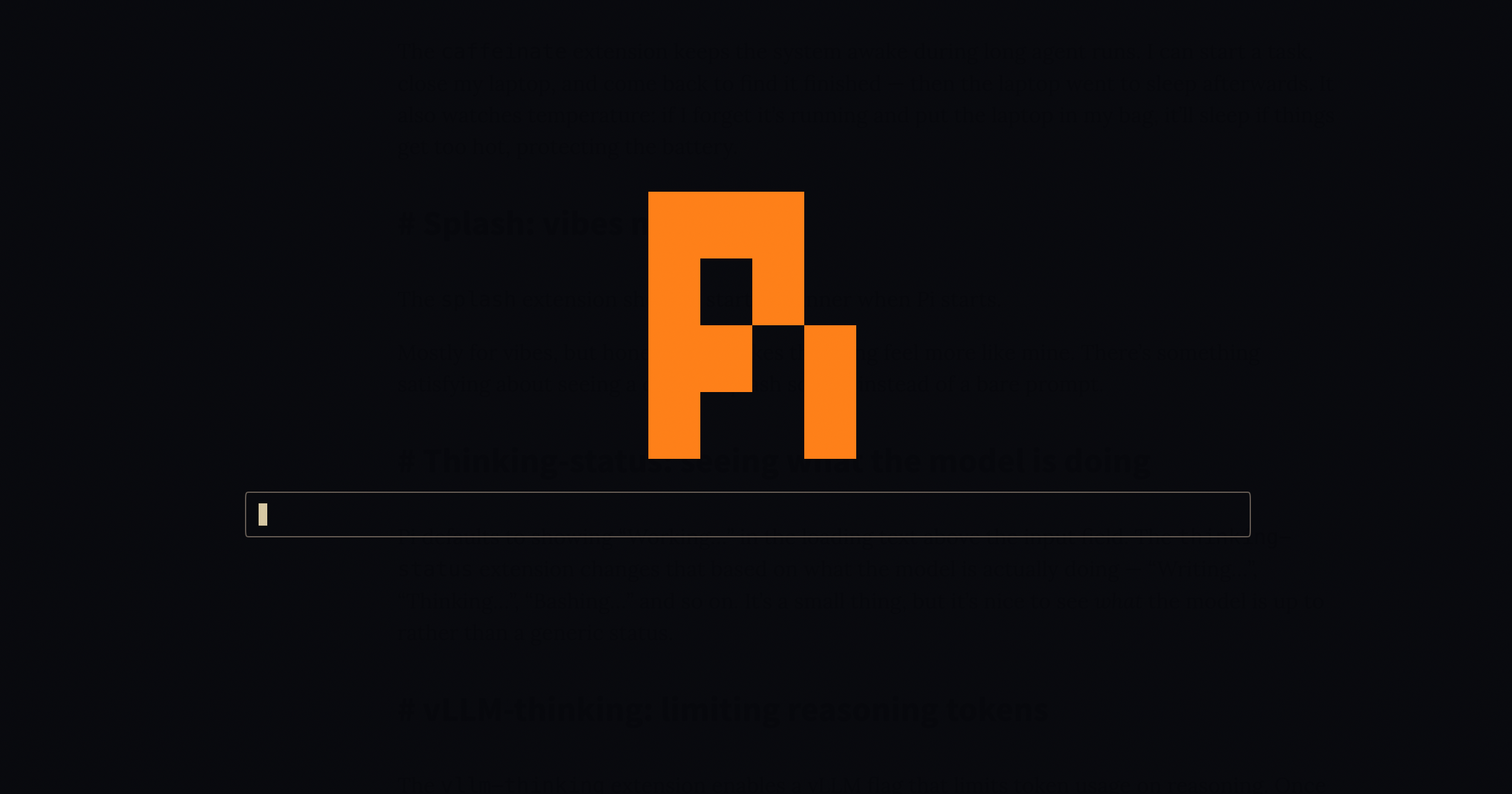 Pi splash screen